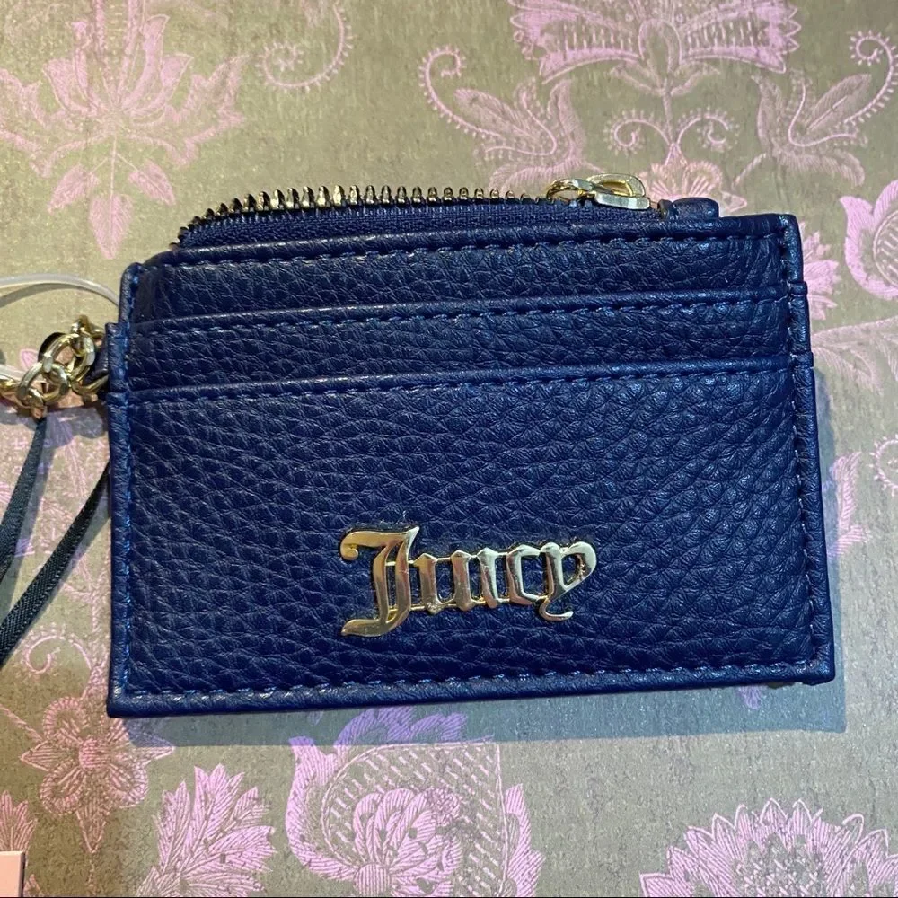 NWT Juicy couture navy blue card wallet‎